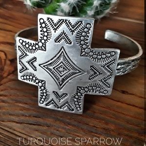 Antique Silver Southwestern Style Cuff